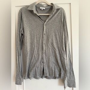 Reiss Gray Button-Up Short